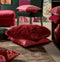 Dutch Decor FLUFFY - Kussenhoes 60x60 cm - superzacht - XL kussensloop - Red Plum - donkerroze - met rits - zonder binnenkussen