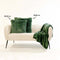 Dutch Decor FLUFFY - Kussenhoes 60x60 cm - superzacht - XL kussensloop - Mountain View - donkergroen - met rits - zonder binnenkussen