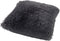 Dutch Decor FLUFFY - Kussenhoes 60x60 cm - superzacht - XL kussensloop - Charcoal Gray - antraciet - met rits - zonder binnenkussen