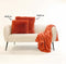 Dutch Decor FLUFFY - Kussenhoes 60x60 cm - superzacht - XL kussensloop - Potters Clay - oranje - met rits - zonder binnenkussen