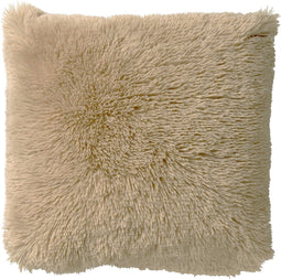 Dutch Decor FLUFFY - Sierkussen 45x45 cm - superzacht - effen kleur - Pumice Stone - beige - Inclusief binnenkussen