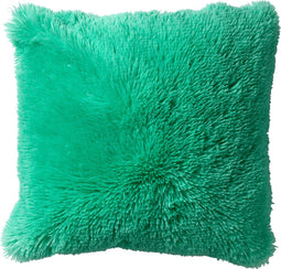 Dutch Decor FLUFFY - Sierkussen 45x45 cm - superzacht - effen kleur - Spearmint - groen - Inclusief binnenkussen