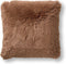 Dutch Decor FLUFFY - Sierkussen 45x45 cm - superzacht - effen kleur - Tobacco Brown - bruin - Inclusief binnenkussen