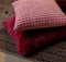Dutch Decor FLUFFY - Sierkussen 45x45 cm - superzacht - effen kleur - Red Plum - roze - Inclusief binnenkussen
