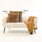 Dutch Decor FLUFFY - Sierkussen 45x45 cm - superzacht - effen kleur - Tobacco Brown - bruin - Inclusief binnenkussen