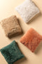 Dutch Decor FLUFFY - Sierkussen 45x45 cm - superzacht - effen kleur - Sagebrush Green - groen - Inclusief binnenkussen
