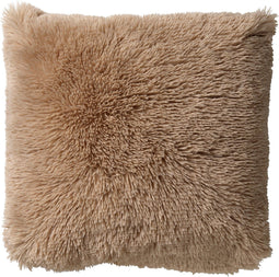 Dutch Decor FLUFFY - Sierkussen 60x60 cm - superzacht - XL kussen - Pumice Stone - beige - Inclusief binnenkussen