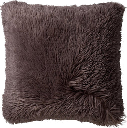 Dutch Decor FLUFFY - Sierkussen 60x60 cm - superzacht - XL kussen - Driftwood - taupe - Inclusief binnenkussen