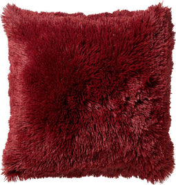 Dutch Decor FLUFFY - Sierkussen 60x60 cm - superzacht - XL kussen - Merlot - rood - Inclusief binnenkussen