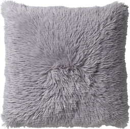 Dutch Decor FLUFFY - Sierkussen 60x60 cm - superzacht - XL kussen - Micro Chip - lichtgrijs - Inclusief binnenkussen