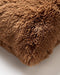 Dutch Decor FLUFFY - Sierkussen 60x60 cm - superzacht - XL kussen - Tobacco Brown - bruin - Inclusief binnenkussen