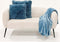 Dutch Decor FLUFFY - Sierkussen 60x60 cm - superzacht - XL kussen - Provincial Blue - blauw - Inclusief binnenkussen