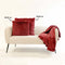 Dutch Decor FLUFFY - Sierkussen 60x60 cm - superzacht - XL kussen - Merlot - rood - Inclusief binnenkussen