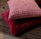 Dutch Decor FLUFFY - Sierkussen 60x60 cm - superzacht - XL kussen - Red Plum - donkerroze - Inclusief binnenkussen