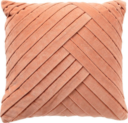 Dutch Decor GIDI - Sierkussen 45x45 cm - velvet - effen kleur - Muted Clay - roze - Inclusief binnenkussen