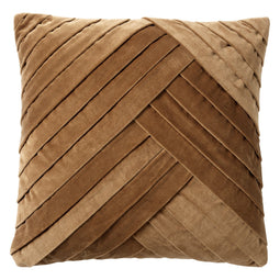 Dutch Decor - GIDI - Sierkussen 45x45 cm - velvet - effen kleur - Tobacco Brown - bruin