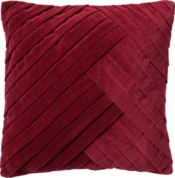 Dutch Decor GIDI - Sierkussen velvet 45x45 cm Merlot - rood - Inclusief binnenkussen