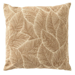 Dutch Decor - GUIDO - Kussenhoes 45x45 cm - bladprint - Pumice Stone - beige