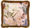Dutch Decor HANNA - Sierkussen velvet - 45x45 cm - Dusty Pink - roze bloemen - vlinders - franjes - Inclusief binnenkussen