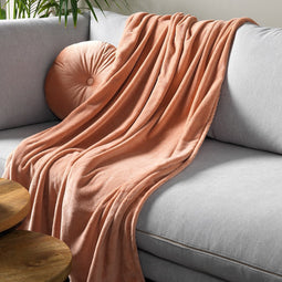 Dutch Decor - HARVEY - Plaid 150x200 cm - superzachte deken van fleece - Muted Clay - roze - Mooie kwaliteit - Cadeau tip!