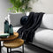 Dutch Decor HARVEY - Plaid 150x200 cm - superzachte deken van fleece - Raven - zwart - Mooie kwaliteit
