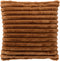 Dutch Decor HAZEL - Kussenhoes 50x50 cm - effen kleur - strepen - heerlijk zacht - Tobacco Brown - bruin - met rits - zonder binnenkussen