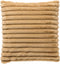 Dutch Decor HAZEL - Kussenhoes 50x50 cm - effen kleur - strepen - heerlijk zacht - Semolina - beige - met rits - zonder binnenkussen