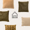 Dutch Decor HAZEL - Kussenhoes 50x50 cm - effen kleur - strepen - heerlijk zacht - Military Olive - groen - met rits - zonder binnenkussen