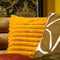 Dutch Decor HAZEL - Kussenhoes 50x50 cm - in effen kleur – strepen – heerlijk zacht - Golden Glow - geel - met rits - zonder binnenkussen