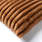 Dutch Decor HAZEL - Sierkussen 50x50 cm - effen kleur - strepen - heerlijk zacht - Tobacco Brown - bruin - Inclusief binnenkussen