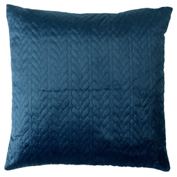 Dutch Decor - HILKO - Sierkussen velvet 45x45 cm - Provincial Blue - blauw - subtiel patroon - effe