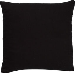Dutch Decor JAMES - Kussenhoes 45x45 cm - duurzaam katoen - effen kleur - Raven - zwart - met rits - zonder binnenkussen