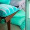 Dutch Decor JAMES - Kussenhoes 45x45 cm - duurzaam katoen - effen kleur - Beveled Glass - groen - met rits - zonder binnenkussen