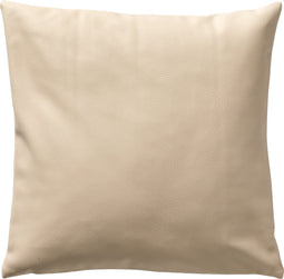 Dutch Decor JARED - Kussenhoes 45x45 cm - leerlook – stoere effen kleur - White Swan - wit - met rits - zonder binnenkussen