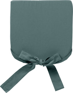Dutch Decor - JAVA - Stoelkussen met lint Sagebrush Green 40x40 cm - groen - Zitkussen