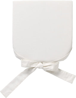 Dutch Decor - JAVA - Stoelkussen met lint Snow White 40x40 cm - wit - Zitkussen