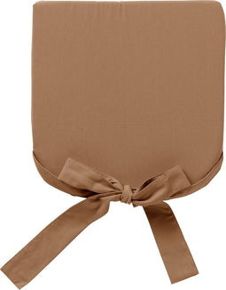 Dutch Decor - JAVA - Stoelkussen met lint Tobacco Brown 40x40 cm - bruin - Zitkussen
