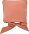 Dutch Decor - JAVAAN - Stoelkussen met lint Muted Clay 45x45 cm - roze - Zitkussen