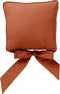 Dutch Decor - JAVAAN - Stoelkussen met lint Potters Clay 45x45 cm - oranje - Zitkussen