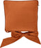 Dutch Decor - JAVAAN - Stoelkussen met lint Potters Clay 45x45 cm - oranje - Zitkussen