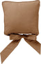 Dutch Decor - JAVAAN - Stoelkussen met lint Tobacco Brown 45x45 cm - bruin - Zitkussen