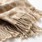 Dutch Decor - JOLIE - Plaid 140x180 cm - Pumice Stone - beige - panter dessin - franjes
