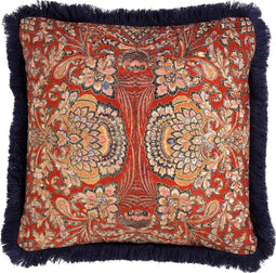 Dutch Decor JONA - Sierkussen met patroon 45x45 cm Insignia Blue - blauw - Inclusief binnenkussen