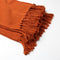 Dutch Decor - JUNE - Plaid 140x180 cm - deken van geweven katoen met franjes - Potters Clay - oranje terra