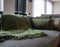 Dutch Decor - JUNE - Plaid 140x180 cm - deken van geweven katoen met franjes - Chive - groen