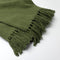 Dutch Decor - JUNE - Plaid 140x180 cm - deken van geweven katoen met franjes - Chive - groen