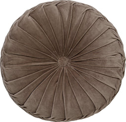 Dutch Decor - KAJA - Sierkussen rond velvet 40 cm - Driftwood - taupe