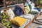 Dutch Decor - KAJA - Sierkussen rond velvet 40 cm - Insignia Blue - donkerblauw