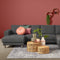 Dutch Decor - KAJA - Sierkussen rond velvet 40 cm - Muted Clay - roze