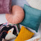Dutch Decor - KAJA - Sierkussen rond velvet 40 cm - Muted Clay - roze